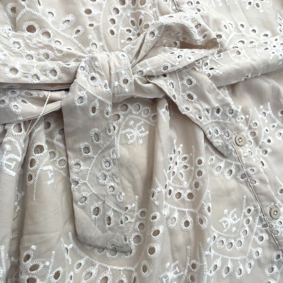 NWT Sam Edelman Embroidered Eyelet Lace Mini Dress Puff Sleeve Size 16 READ! - Picture 8 of 13